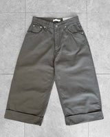 HERRINGBONE ROLL-UP BUCKLE PANTS
