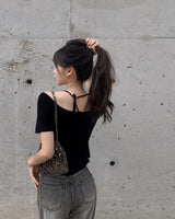 Cammy Halter Short-Sleeved Knitwear
