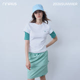 Riverstone Plus フェイクツーピース 切替 半袖Tシャツ スリムフィット トップス