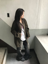 2-Color Signature Flare Denim Pants