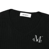シャロンVネッククロップリブニット (3Color)