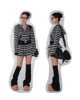 Tsuki Stripe Hooded Zip-Up Jacket
