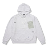 Tech Pocket Oversized Hoodie White Melange / Black