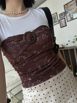 ORIENTAL WOOD RING TUBE TOP