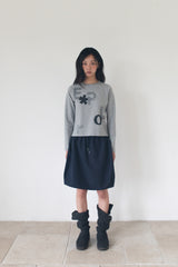 NYLON BALLOON SKIRT (NAVY)