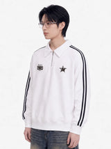 1980 star track collar half zip-up (2color)