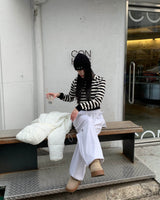 Stripe hood jumper (기모)