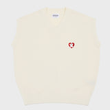 [UNISEX] Bear Red Heart Knit Vest