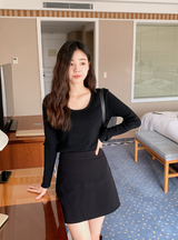Formal Rib Viscose U-neck Knit (5color)