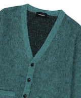 MIXED HAIRY KNIT CARDIGAN