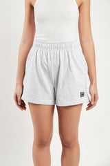 TEMPUS PATCH SHORT PANTS [WHITE MELANGE]