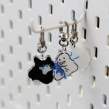Ghost and cat keyring