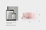 Luxury Croc-Embossed Mini Square Bag Chain Handle Crossbody Shoulder Bag