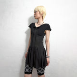 CURVED LINE FLARED DRESS