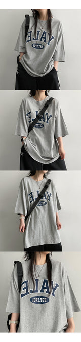 Rita Lettering Boxy Short Sleeve T-shirt