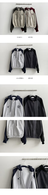 PM Raglan Coloring Fleece Hooded Zip-Up