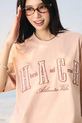 パッチパールルーズフィットTシャツ