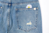 2ND REORDER EMBROIDERED FLARE JEANS code 25101