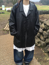 Radio Leather Half Jacket