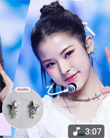 [IZNA Mai Earrings] コズミックミネラルピアス - Silver Color