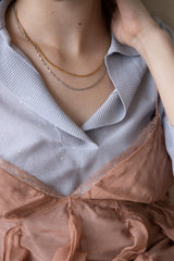 [Set] Gold and silver 2 chain necklace
