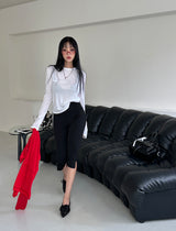 フラフィーアンドベーシックプレーン長袖Tシャツ