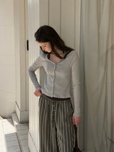 [ORIGINAL] Illy Ribbed V-Neck Cardigan