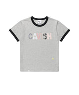 CAVISH アップリケリンガー半袖Tシャツ メランジグレー(CV2GMUT509A)