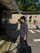 Autumn double check shirt