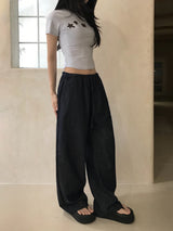 サマーコーストノンフェイドクールデニムワイドパンツ