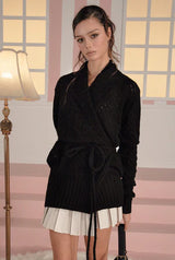 Milky wrap cardigan - black   