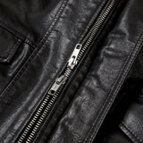 ウォッシードエコレザーブルゾン (Dark Brown)