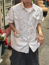 Shoden Washed ウエスタン半袖シャツ