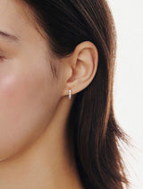 26SS★ Essence Silver (P) Tennis One-Touch Earrings XS