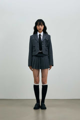 ASTRAL CROP JACKET / CHARCOAL