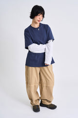 Waffle damage layered long sleeve