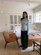 WORK STRIPE BALLOON JEANS