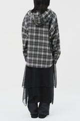 Venny Check Hooded Shirt (3color)