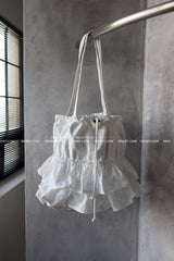frill cotton big shoulder bag