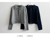 Monet Snap Color Scheme Point Boxy Knit Cardigan