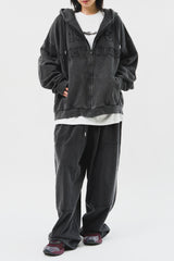 Nerv Pigment Hooded Zip Up (3color)