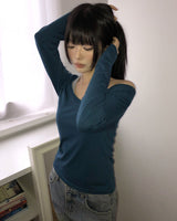 イブ ホルター レイヤード ロングスリーブ Tシャツ