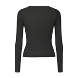 SLIP SHEER WAVE LONGSLEEVE [BLACK]