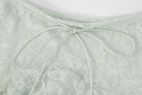 lace long skirt mint butterfly