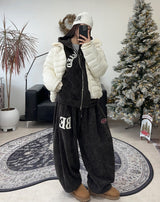 Ruth Velour Patch Hooded Zip-Up
