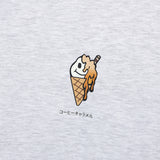 アイスクリームプリントショートスリーブTシャツ / ICE CREAM PRINTING SHORT-SLEEVED T-WHITE MELANGE