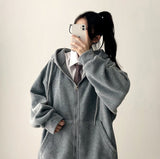 Ronff Embroidery Fleece To Way Hooded Zip-Up