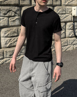ダーリーマッスルフィットヘンリーTシャツ