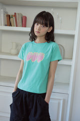 26SS★ Pop Strawberry Crop Short Sleeve Tee