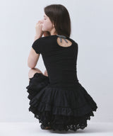 OPEN BACK RIBBON T-SHIRT_TT6S207BK